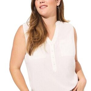 Torrid Linen Sleeveless Blouse
